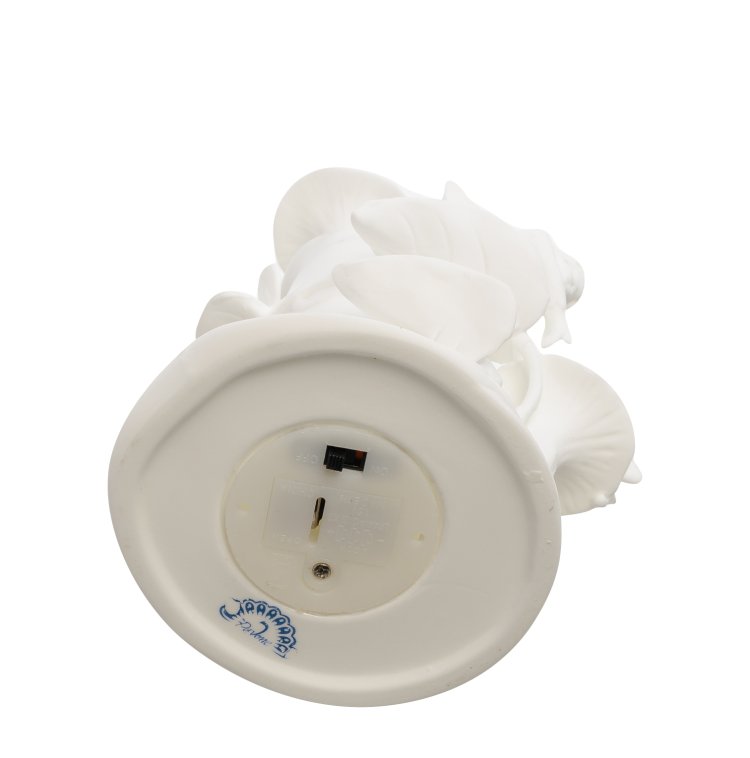 Статуэтка из фарфора с подсветкой Фея на цветке Pavone JP-186/25, фотография снизу