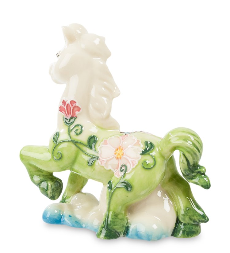 Статуэтка из фарфора Лошадка Грация Pavone JP-61/66, фотография со спины