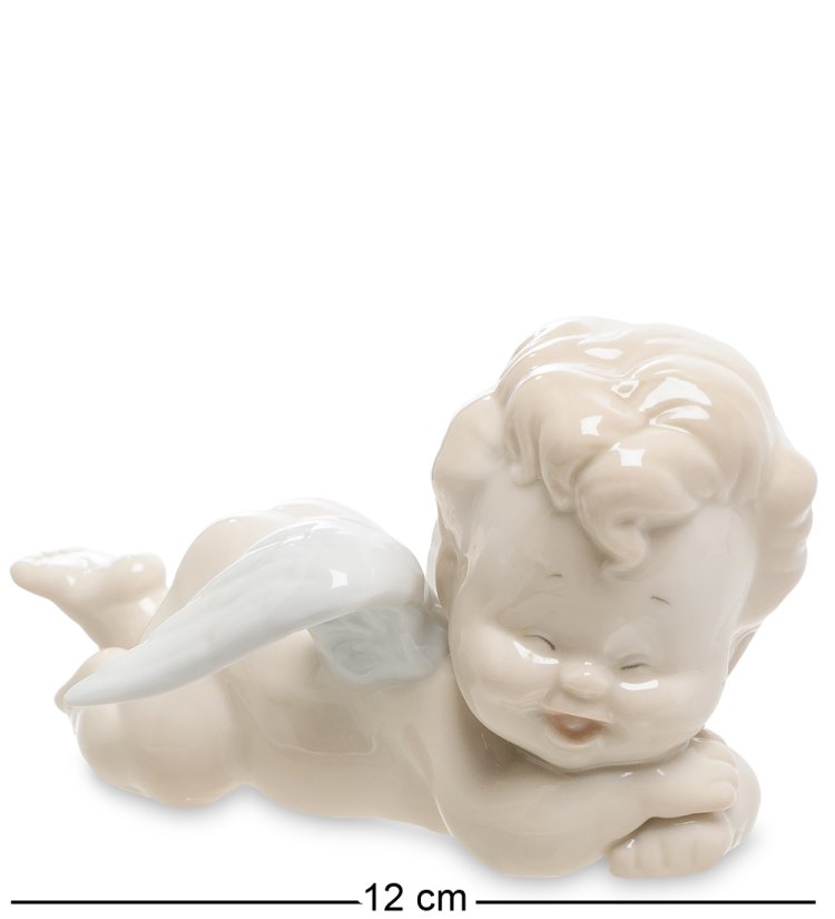 Фарфоровая фигурка Лежащий Ангелочек Pavone JP-35/ 4