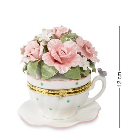 Музыкальная статуэтка Чашечка радости с цветами