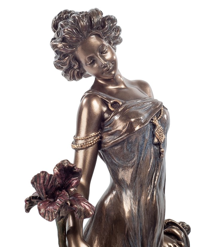 Статуэтка Медная Дама - Альфонс Муха Veronese WS-624, портретный вид