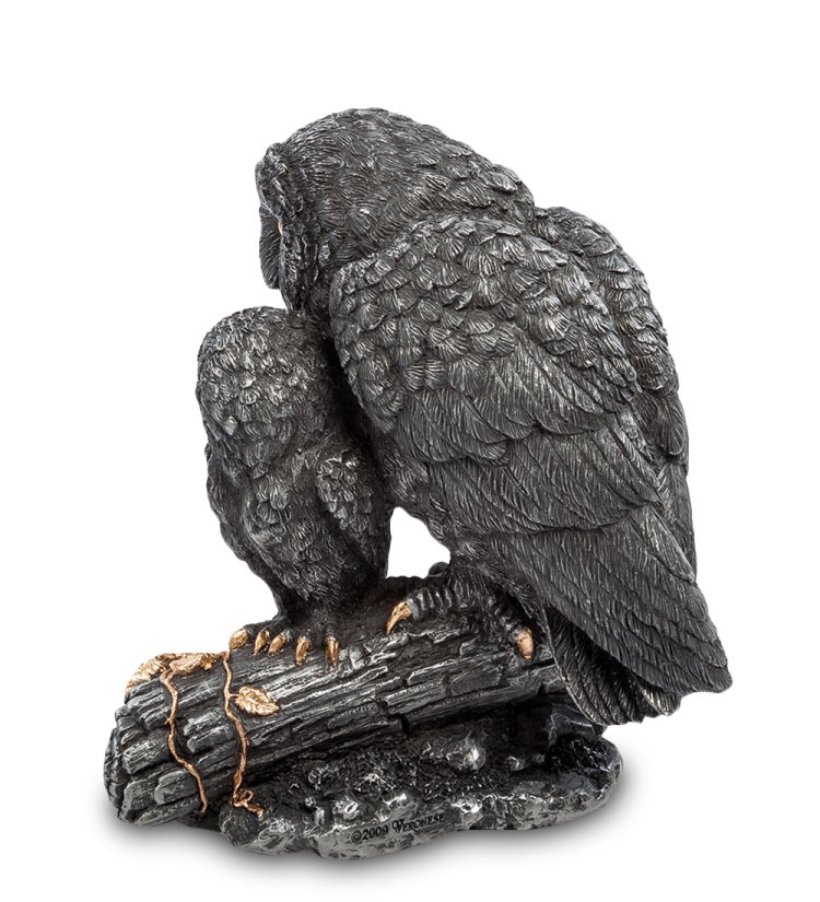 Статуэтка Сова с совенком - Нежность Veronese WS-71, оборотная сторона