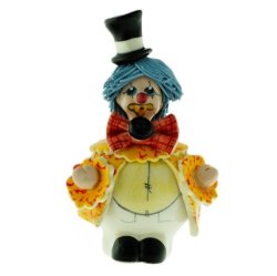 Фигурка из фарфора Клоун в жёлто-красном в котелке