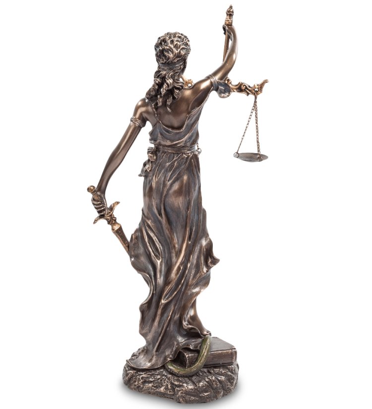 Статуэтка Фемида - Вес Правосудия Veronese WS-650/ 1, оборотная сторона
