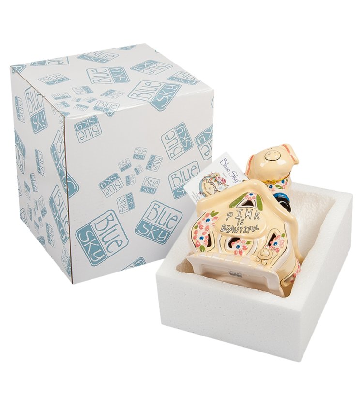 Подсвечник Домик красавицы Хрюши Blue Sky BS-149, фотография в упаковке