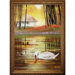 Картина Осенняя пора(в багете) c кристаллами Swarovski