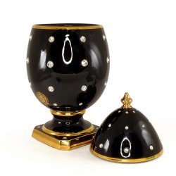 Шкатулка черное Яйцо со Swarovski коллекция Emozioni