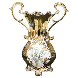 Ваза для цветов золотая в стиле Барокко Ландыши