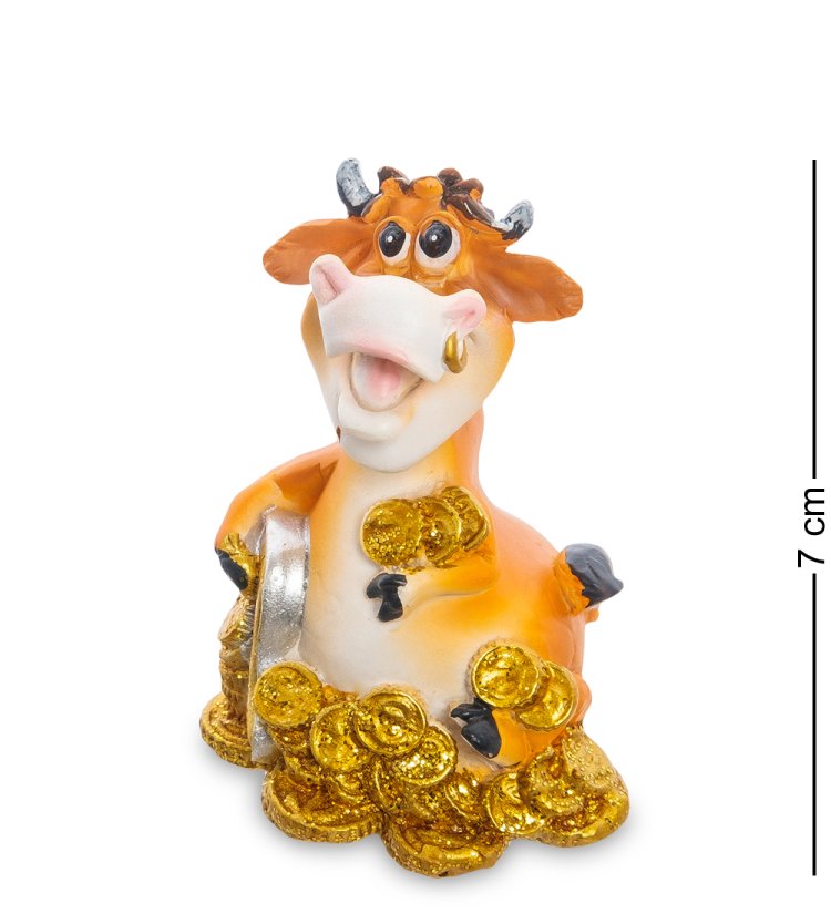 Статуэтка Символ 2021 года - Бык с монетами Лев AF-1018/ 8