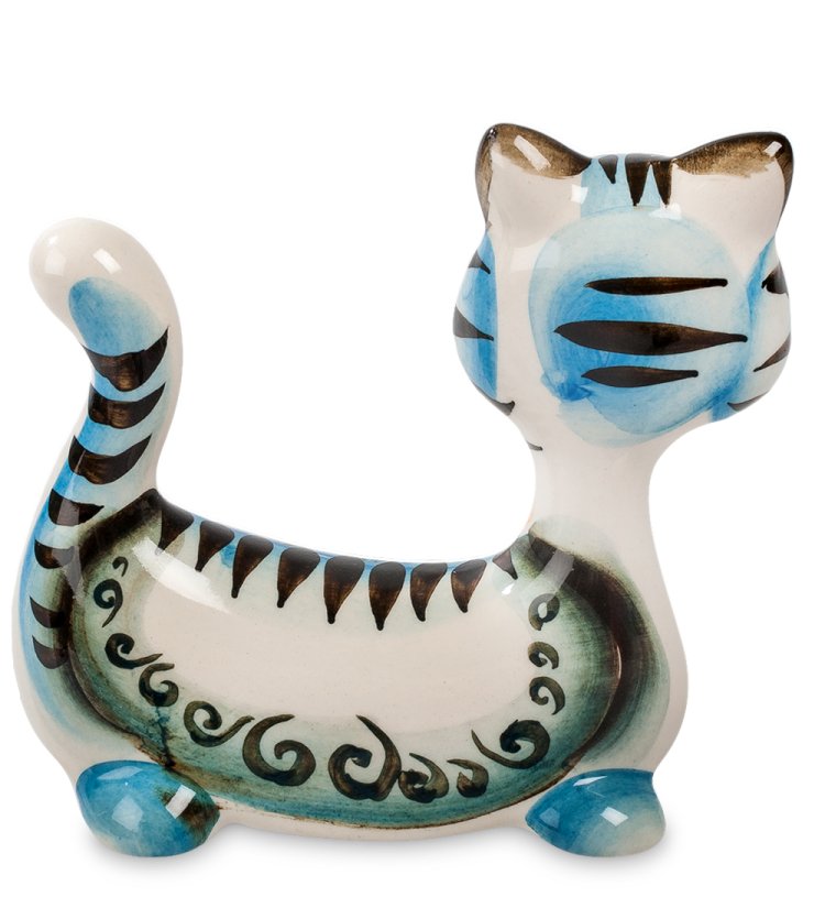 Фигурка Кот Пряник Цветная гжель ГЛ-284, фотография со спины