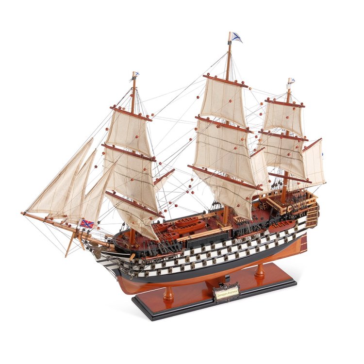 Модель корабля 12 Апостолов 77 см, с черным и белым декором, фото 4