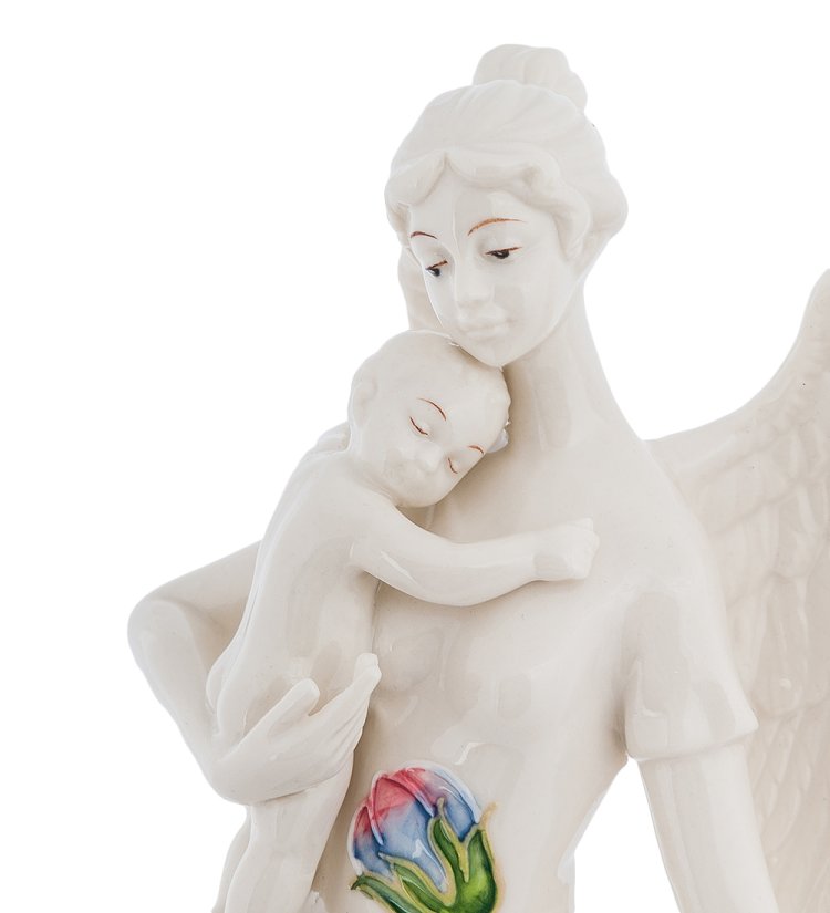 Статуэтка из фарфора Ангел с двумя детьми Pavone JP-98/ 49, фотография крупным планом