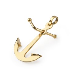 Золотой Декоративный якорь из латуни