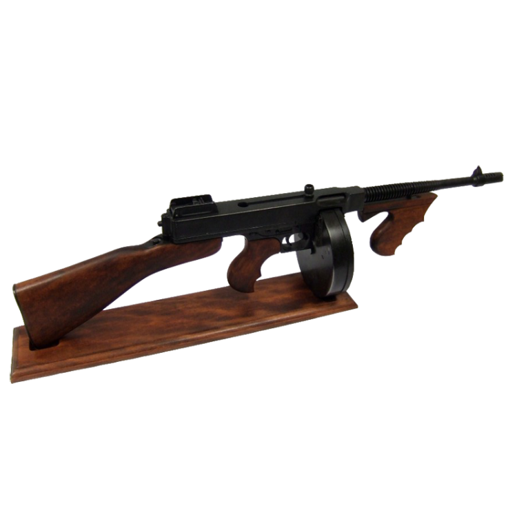 Подставка для автомата Томпсона 1928 года Denix 807, фотография с автоматом