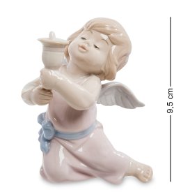 Статуэтка из фарфора Ангелочек с колокольчиком