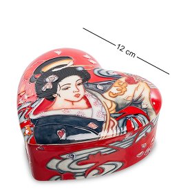 Шкатулка из фарфора Настроение Гейши