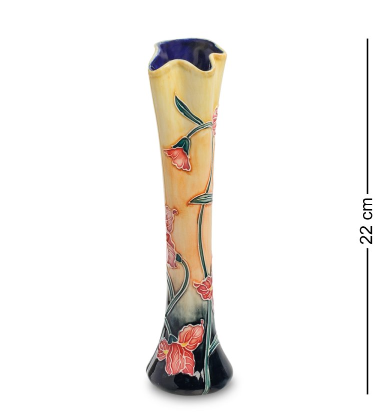 Ваза для цветов из фарфора с красными цветами Pavone JP-186/ 1