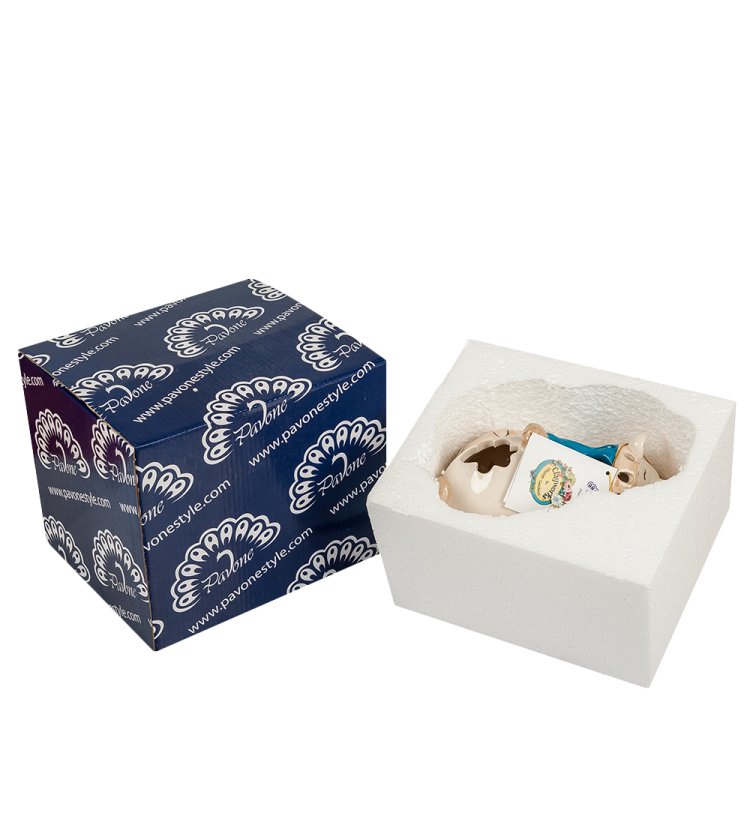 Подсвечник из фарфора Полярный медведь Pavone BS-540, упаковочный вид