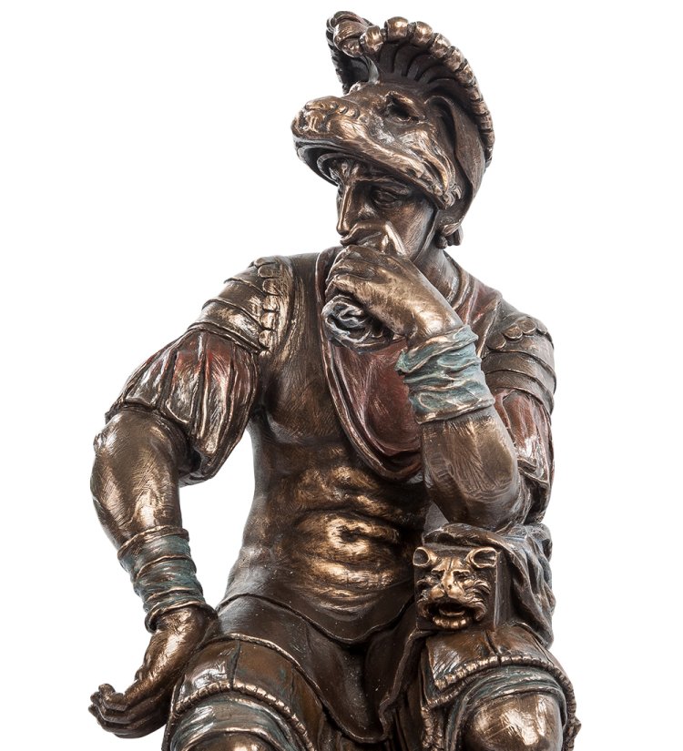 Статуэтка Медный Лоренцо Медичи - Микеланджело Veronese WS-632/ 1, портретный вид