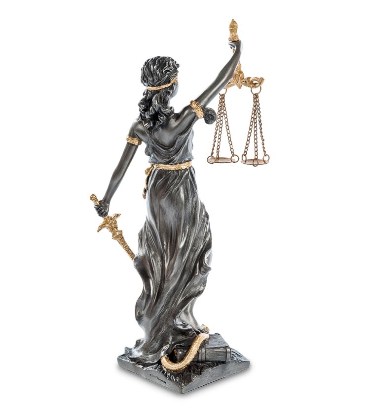 Статуэтка Фемида - Золото Правосудия Veronese WS-655, оборотная сторона