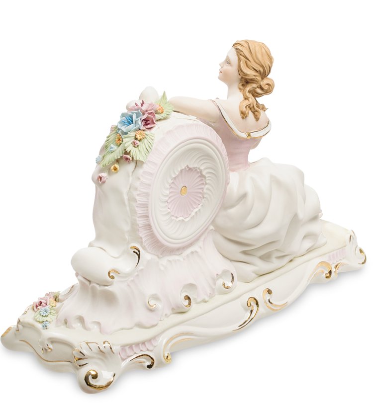 Часы настольные Девушка с цветами Sabadin Vittorio SV- 52, фотография с обратной стороны