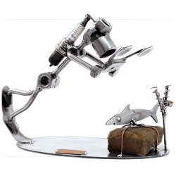 Водолаз с фотоаппаратом - Фигурка из металла