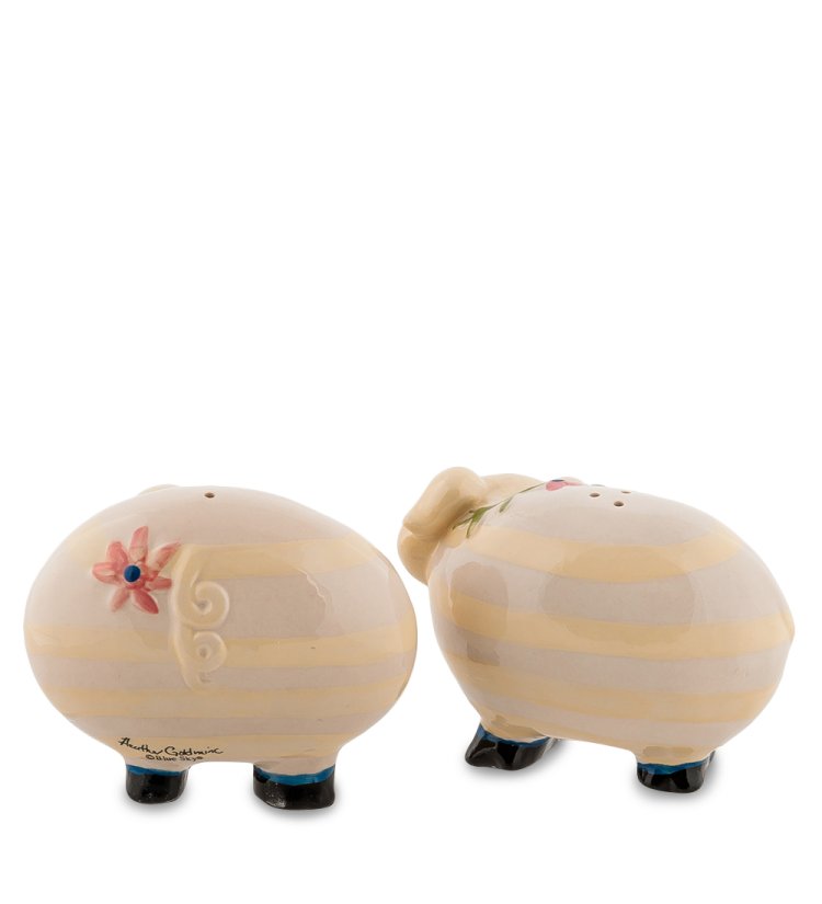 Набор соль-перец Симпатяшки-хрюши Blue Sky BS-150, фотография с обратной стороны