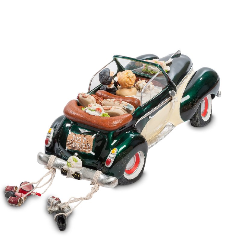 Статуэтка Свадебный Автомобиль - Just Married Forchino FO-85055, оборотная сторона