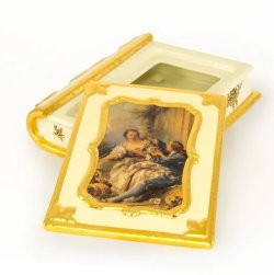 Шкатулка из керамики книга коллекция Барокко