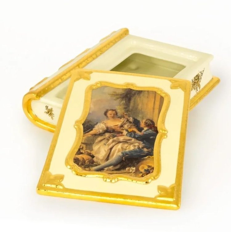 Шкатулка из керамики книга коллекция Барокко Migliore De Luxe 26380