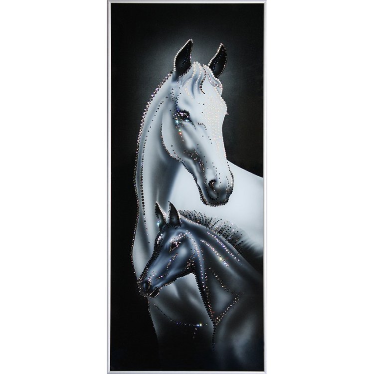 Картина Породистая кровь c кристаллами Swarovski