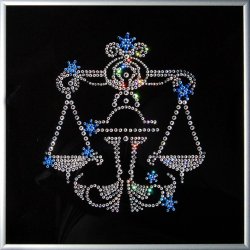 Картина Звездные весы c кристаллами Swarovski
