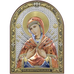 Семистрельная Икона Божией Матери, Размер: 10х12 см
