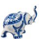 Большая Фигурка Слона Голубая гжель ГЛ-259, фотография со спины