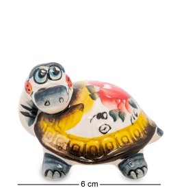 Статуэтка Черепаха Цветная гжель