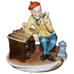 Статуэтка из фарфора Веселый Часовщик