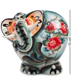 Копилка Слон Цветная гжель