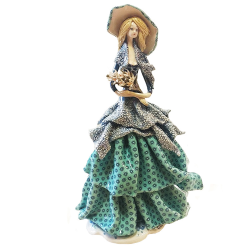 Статуэтка из фарфора большая Леди с букетом