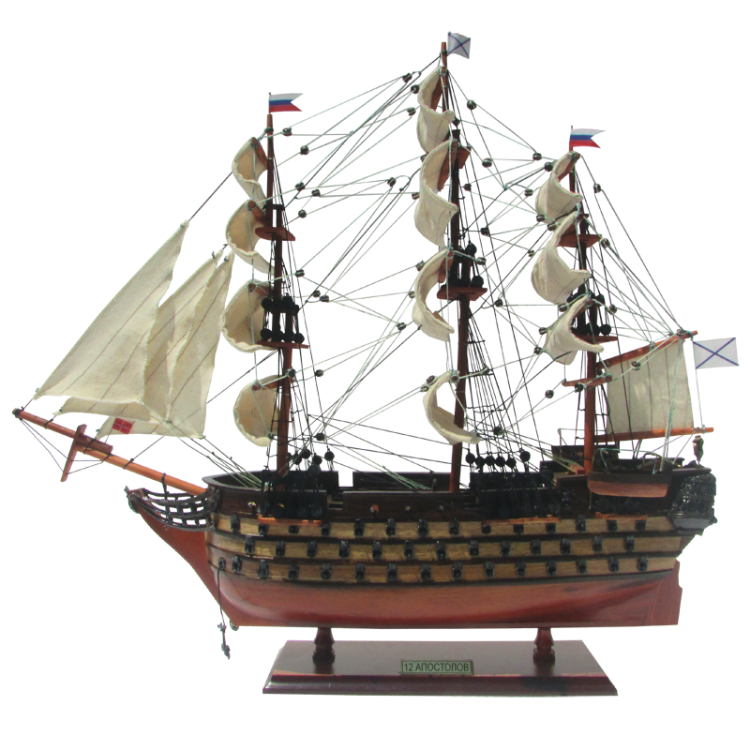 Модель парусного корабля 12 Апостолов, Россия, 50 см