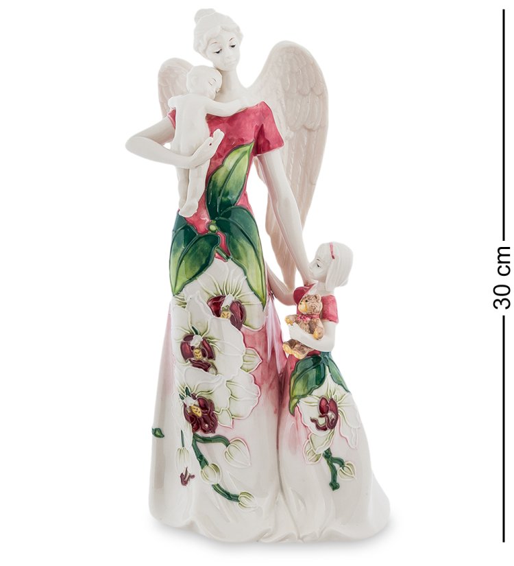 Статуэтка из фарфора Ангел девушка с двумя детьми Pavone JP-98/ 53