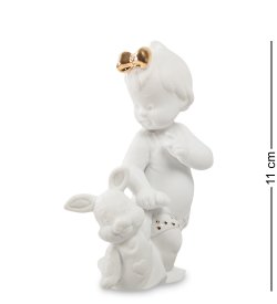 Статуэтка из бисквитного фарфора Девочка с зайцем