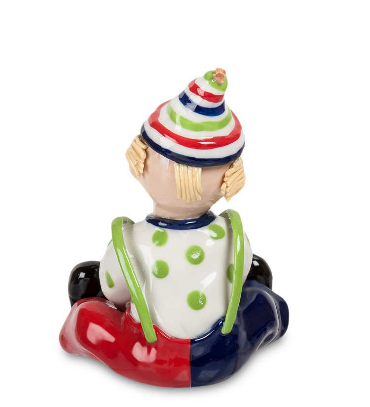 Статуэтка из фарфора Клоун сидит Pavone CMS-23/40, фотография со спины