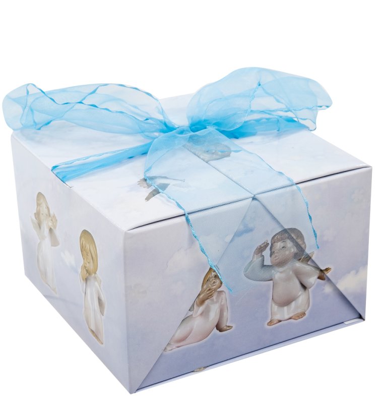 Статуэтка из фарфора Ангелочек с конвертиком Pavone JP-20/18, фотография коробочки