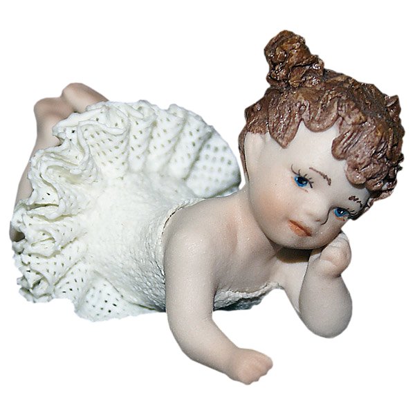 Фарфоровая Статуэтка кукла Маленькая танцовщица лежит