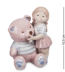 Статуэтка из фарфора Мой плюшевый друг Девочка с медведем