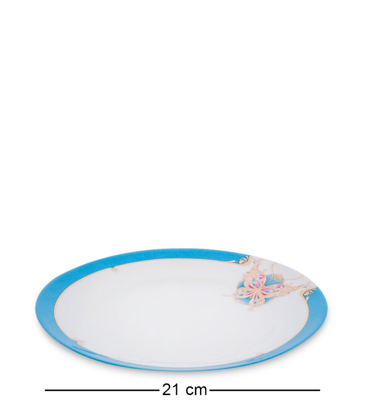 Чайный сервиз на 6 персон с тарелками Песня Мотылька Pavone JK- 99, фотография тарелки