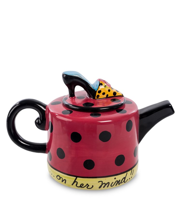 Заварочный чайник из керамики Туфельки Pavone CMS-01/22, фотография сбоку