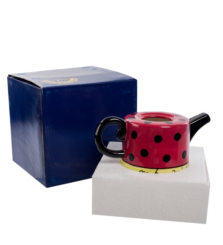 Заварочный чайник из керамики Туфельки Pavone CMS-01/22, фотография в упаковке