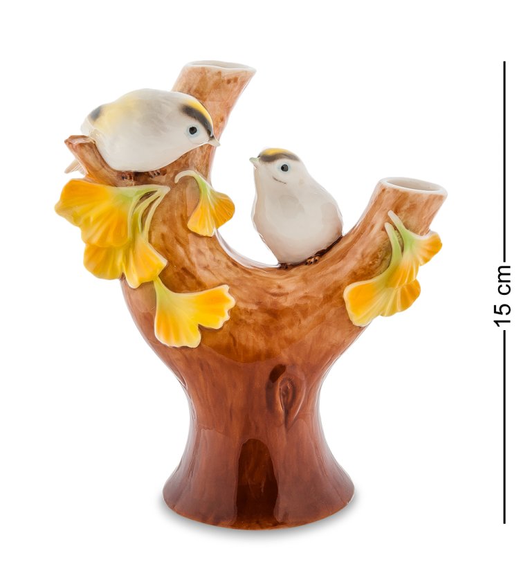 Вазочка из фарфора Чудо-растение Гинкго Pavone FM-72/ 3