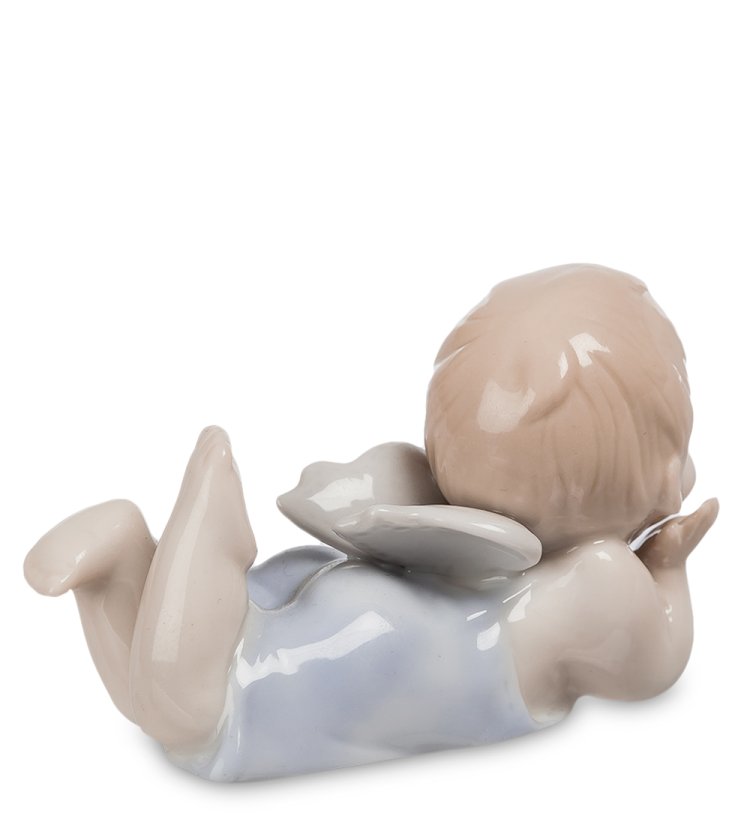 Фарфоровая фигурка Ангелочек-мальчик Pavone JP-36/ 4, фотография сбоку